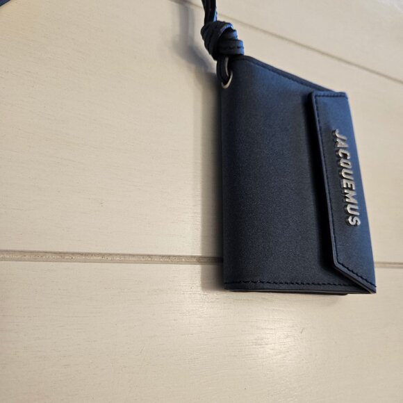 Jacquemus Navy "Le Porte" Leather Wallet/Card Holder - Picture 7 of 7